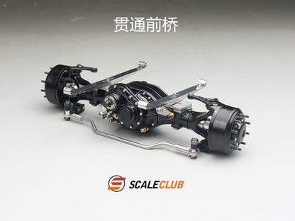 Scaleclub 1/14 tractor mud truck upgrade metal lock differential planetary steering front axle
