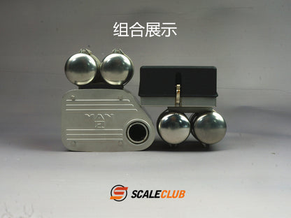Scaleclub 1/14 JX F2000 tractor truck mud head upgrade metal battery box gas tank