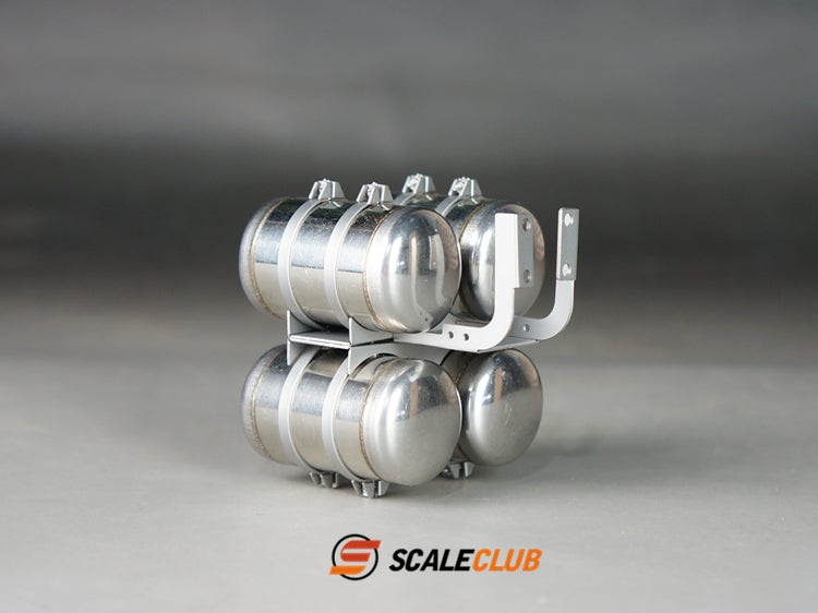 For Tamiya 1/14 tractor truck mud truck four gas tank simulation metal upgrade parts diameter 23mm SCALECLUB QG4-TY-1