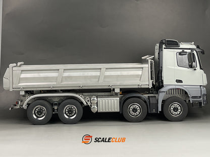 Scaleclcub Model RC 1/14 Mercedes Arocs 8x8 3-way Hydraulic Dump Truck Model