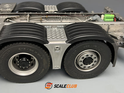 Scaleclub 1/14 rear dual-axle fender upgrade metal fender tool box with open lid Eurotruck