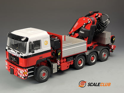 Scaleclub 1/14 MAN F2000 8x8 with rear wheel steering F1650 truck crane full metal remote control