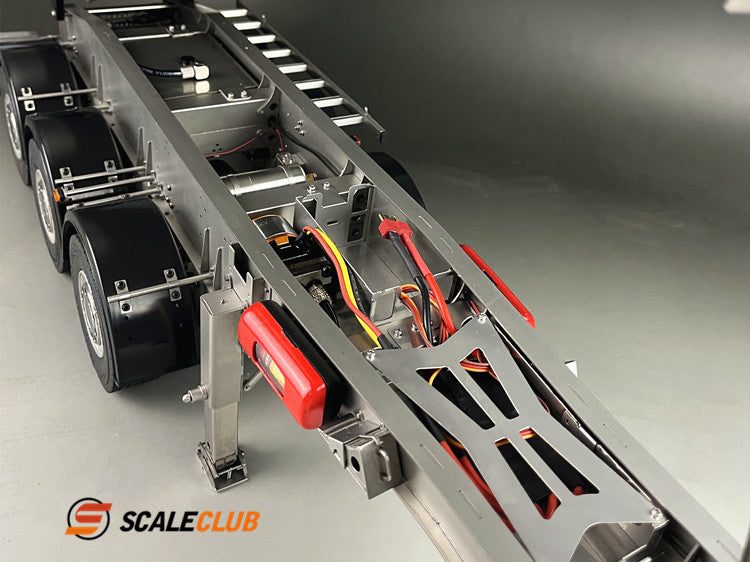 scaleclub 1/14 hydraulic 3-axle dump trailer for tractor truck