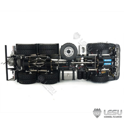 LESU 1/14 Tamiya Hino Truck 6*6 Engineering Mixer Truck Model Metal Toy