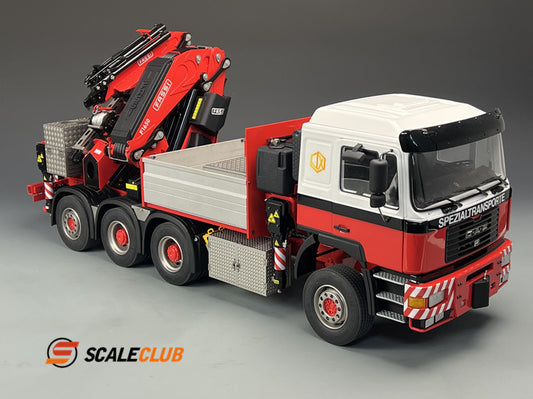 Scaleclub 1/14 MAN F2000 8x8 with rear wheel steering F1650 truck crane full metal remote control