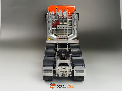 scaleclub 1/14 MAN F2000 8x8 all-metal heavy-duty trailer with metal door and equipment rack