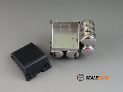 Scaleclub Tamiya 1/14 truck tractor Scania upgraded metal battery box gas tank four gas tanks