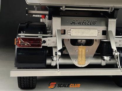 scaleclub 1/14 hydraulic 3-axle dump trailer for tractor truck