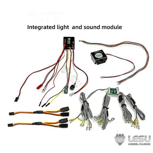 LESU EL-007 integrated lighting and sound module assembly Euro Truck L6 V6 V8 four sound effects suitable for RC vehicle upgrade