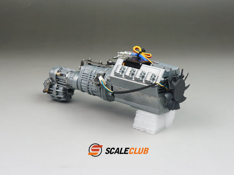 Scaleclub Metal 27T Front and Rear Differential Transfer Drive Integrated Gearbox Suitable for 1/14 RC Truck Model Toy Parts