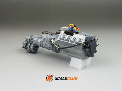 Scaleclub Metal 27T Front and Rear Differential Transfer Drive Integrated Gearbox Suitable for 1/14 RC Truck Model Toy Parts