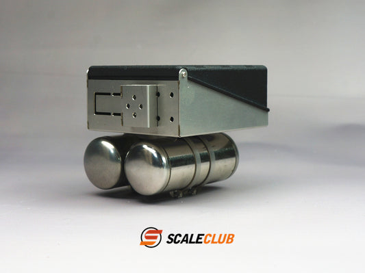 Scaleclub 1/14 JX F2000 tractor truck mud head upgrade metal battery box gas tank