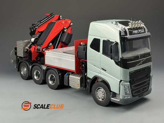 Scaleclub Tamiya 1/14 Volvo FH750 8x8 with rear steering F1650 truck crane