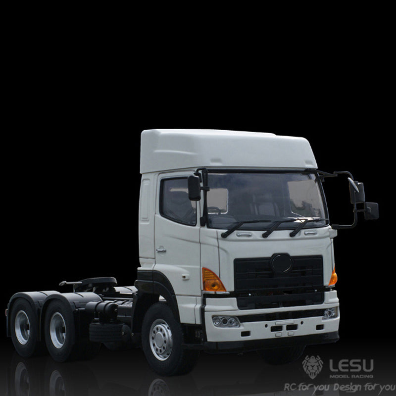 LESU 1/14 Tamiya Hino tractor truck model 6X4 tractor metal chassis modified car