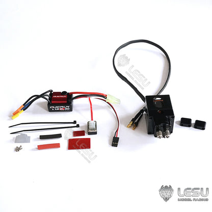 LESU 1/14 Tamiya dump truck loader engineering hydraulic model hydraulic oil pump brushless motor ESC Y-1503