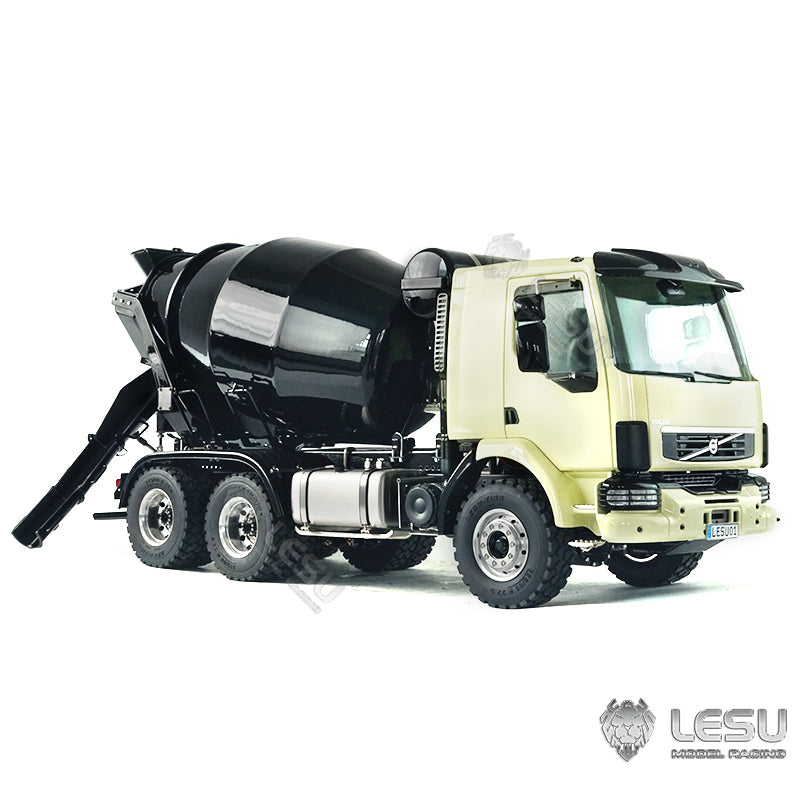 LESU 1/14 Tamiya Truck Model Metal Toy 6*6 Engineering Mixer Truck
