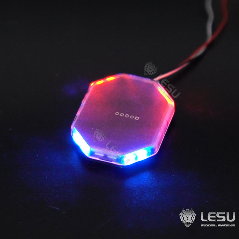 LED red blue yellow variable mode fire truck engineering warning dome light parts LESU 1/14 truck toy Tamiya tractor truck