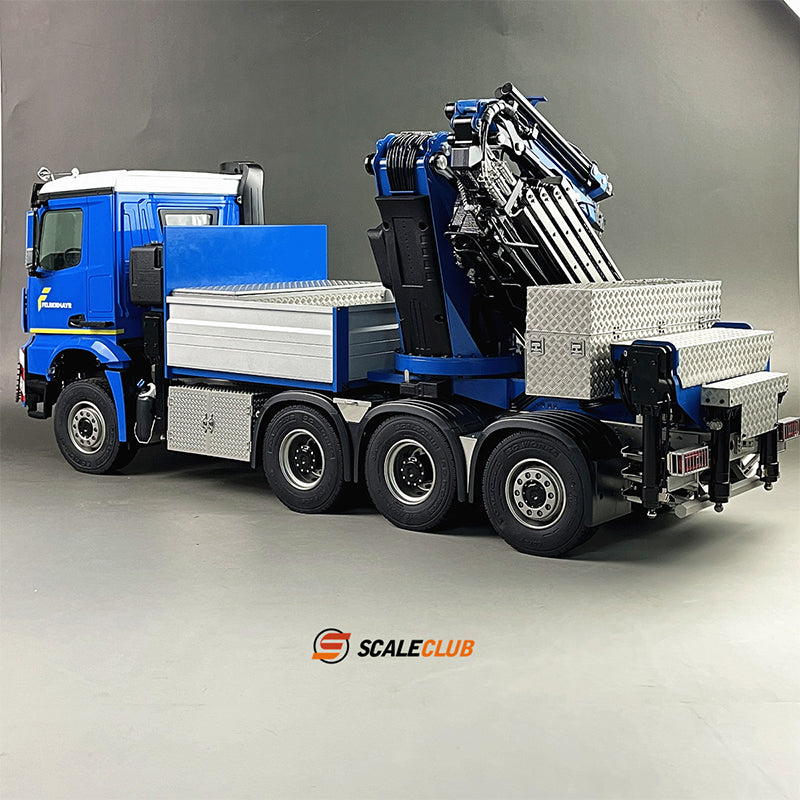 Scaleclub JX 1/14 Mercedes-Benz 3363 8x8 with rear steering F1650 crane and metal chassis