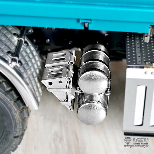 LESU G-6186-B for Tamiya 1/14 RC truck model double tank wheel anti-skid kit universal modified side trim upgrade modified parts