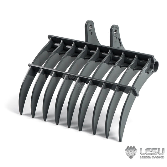 LESU 1/14 Engineering Machinery Model Excavator ET35 Modified Quick-Removal Metal Rake Bucket Attachment