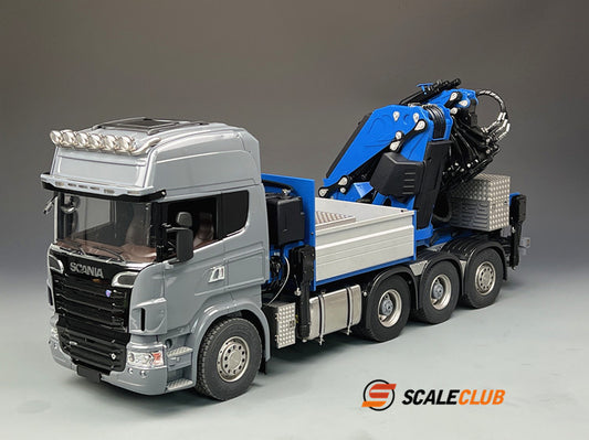 Scaleclub 1/14 Scania R730 All-metal 8X8 rear-wheel steering F1650 truck crane and chassis