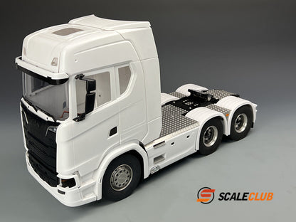 SCALECLUB Tamiya Scania 770s Upgrade Metal Chassis Anti-skid Plate Decorative Panel Tool Box