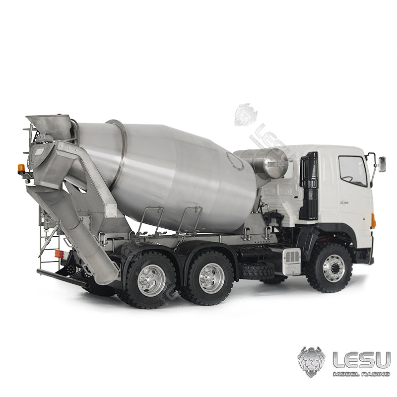 LESU 1/14 Tamiya Hino Truck 6*6 Engineering Mixer Truck Model Metal Toy