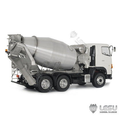 LESU 1/14 Tamiya Hino Truck 6*6 Engineering Mixer Truck Model Metal Toy