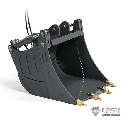 LESU 1/14 engineering machinery model excavator ET35 modified quick change hydraulic opening and closing bucket attachment