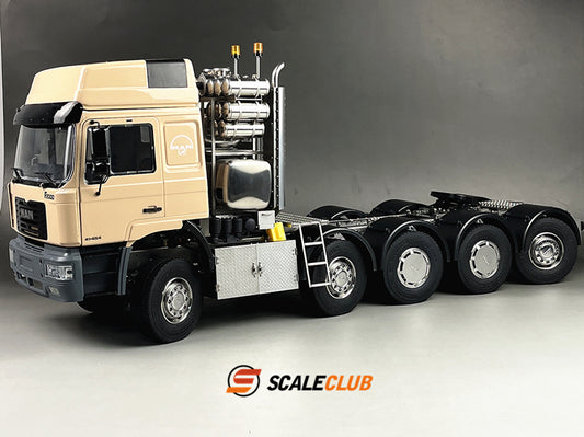 Scaleclub 1/14 MAN F2000 10x10 Heavy Duty Trailer with Rear Steering and Powered Chassis
