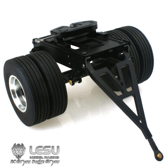 LESU 1/14 RC Truck Transfer Trailer Model Single Axle Trailer Dump Truck Accessories