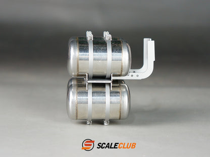 For Tamiya 1/14 tractor truck mud truck four gas tank simulation metal upgrade parts diameter 23mm SCALECLUB QG4-TY-1