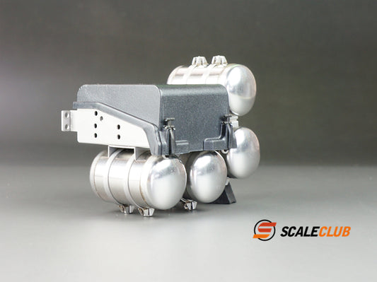 Scaleclub Tamiya 1/14 truck tractor Scania upgraded metal battery box gas tank four gas tanks