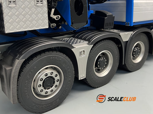 Scaleclub 1/14 rear dual-axle fender upgrade metal fender tool box with open lid Eurotruck