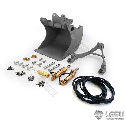 LESU 1/14 Engineering Machinery Model Excavator ET35 Modified Quick Change Hydraulic Grab Bucket Attachment