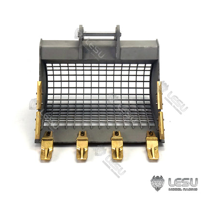 LESU 1/14 Engineering Hydraulic Excavator CAT 374F Modified Quick Release Grille Bucket Attachment