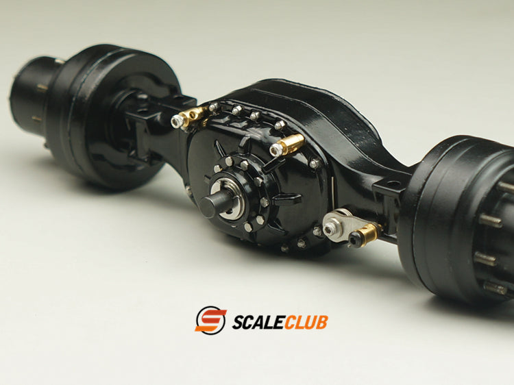 scaleclub 1/14 mud tractor new style wheel reduction lock differential break transmission power rear axle
