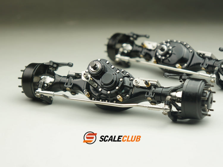 Scaleclub 1/14 tractor mud truck upgrade metal lock differential planetary steering front axle