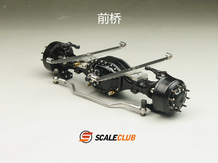 Scaleclub 1/14 tractor mud truck upgrade metal lock differential planetary steering front axle