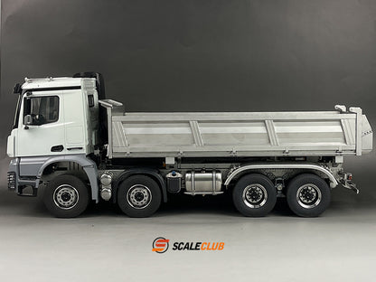 Scaleclcub Model RC 1/14 Mercedes Arocs 8x8 3-way Hydraulic Dump Truck Model