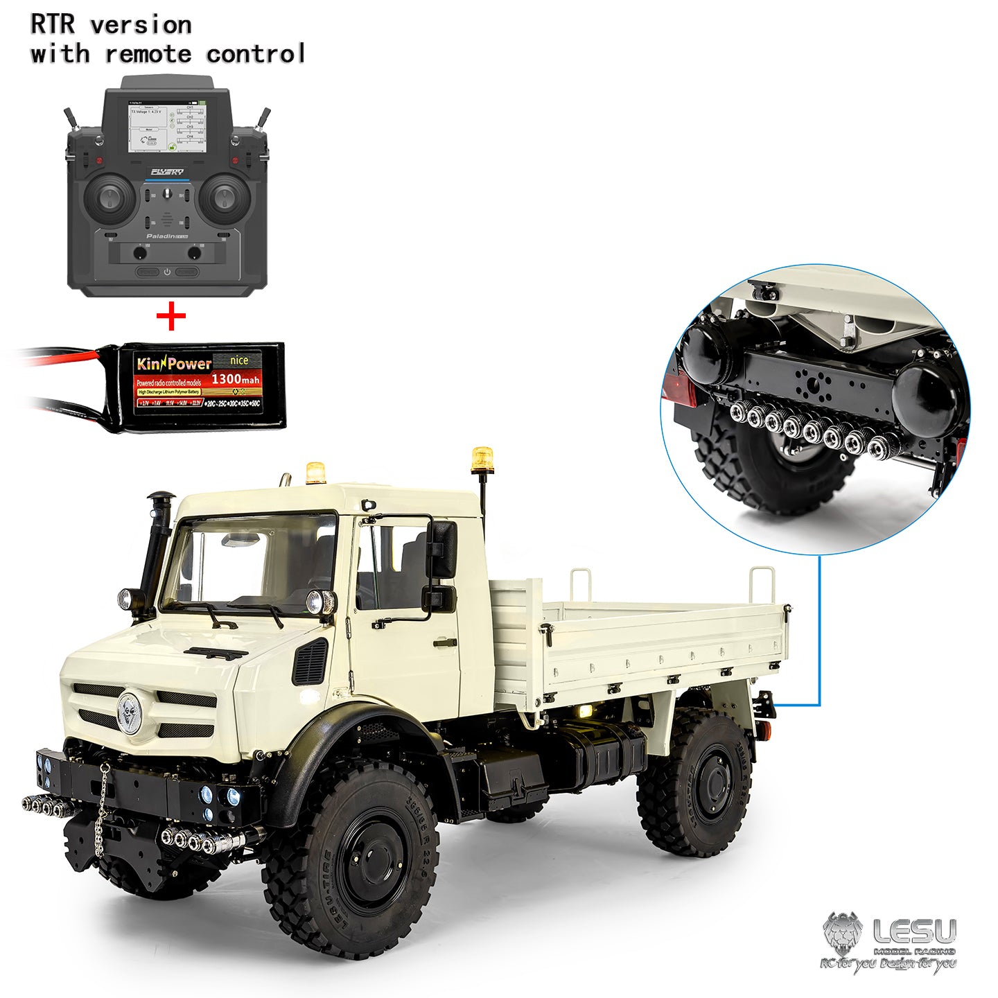 1/14 MT-44023 All-Metal Hydraulic All-Terrain Light Truck — CNC Body, Portal Axles with Hub Reduction