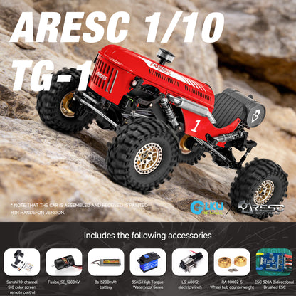 Aresc TG-1 Rock Crawler MK1330 Vintage Tractor 1/10 Scale Full Metal CNC Precision Machined