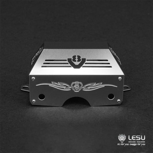 LESU 1/14 truck Tamiya tractor gearbox metal cover decoration modification accessories