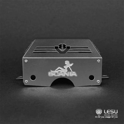 LESU 1/14 truck Tamiya tractor gearbox metal cover decoration modification accessories