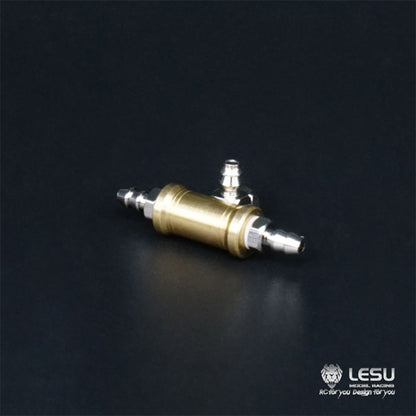LESU hydraulic model oil pipe diverter valve three-way joint stainless steel nozzle accessories engineering machinery model