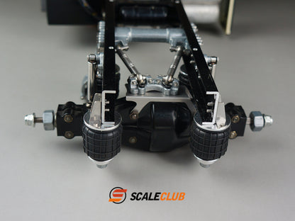 Scaleclub Tamiya tractor for Mercedes-Benz, Scania, and MAN, single-axle rear axle airbag suspension system