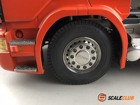 Scaleclub 1/14 Tamiya tractor truck dump truck upgrade stainless steel wheels classic 10 large round hole type