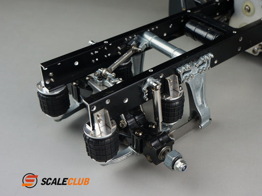 Scaleclub Tamiya tractor for Mercedes-Benz, Scania, and MAN, single-axle rear axle airbag suspension system