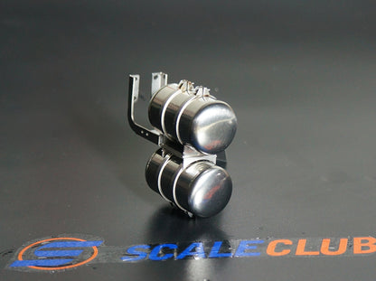 For Tamiya 1/14 tractor truck mud truck four gas tank simulation metal upgrade parts diameter 23mm SCALECLUB QG4-TY-1