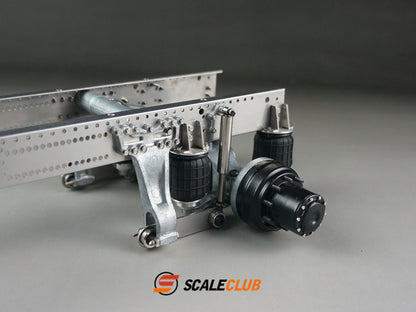 Scaleclub Tamiya tractor for Mercedes-Benz, Scania, and MAN, single-axle rear axle airbag suspension system